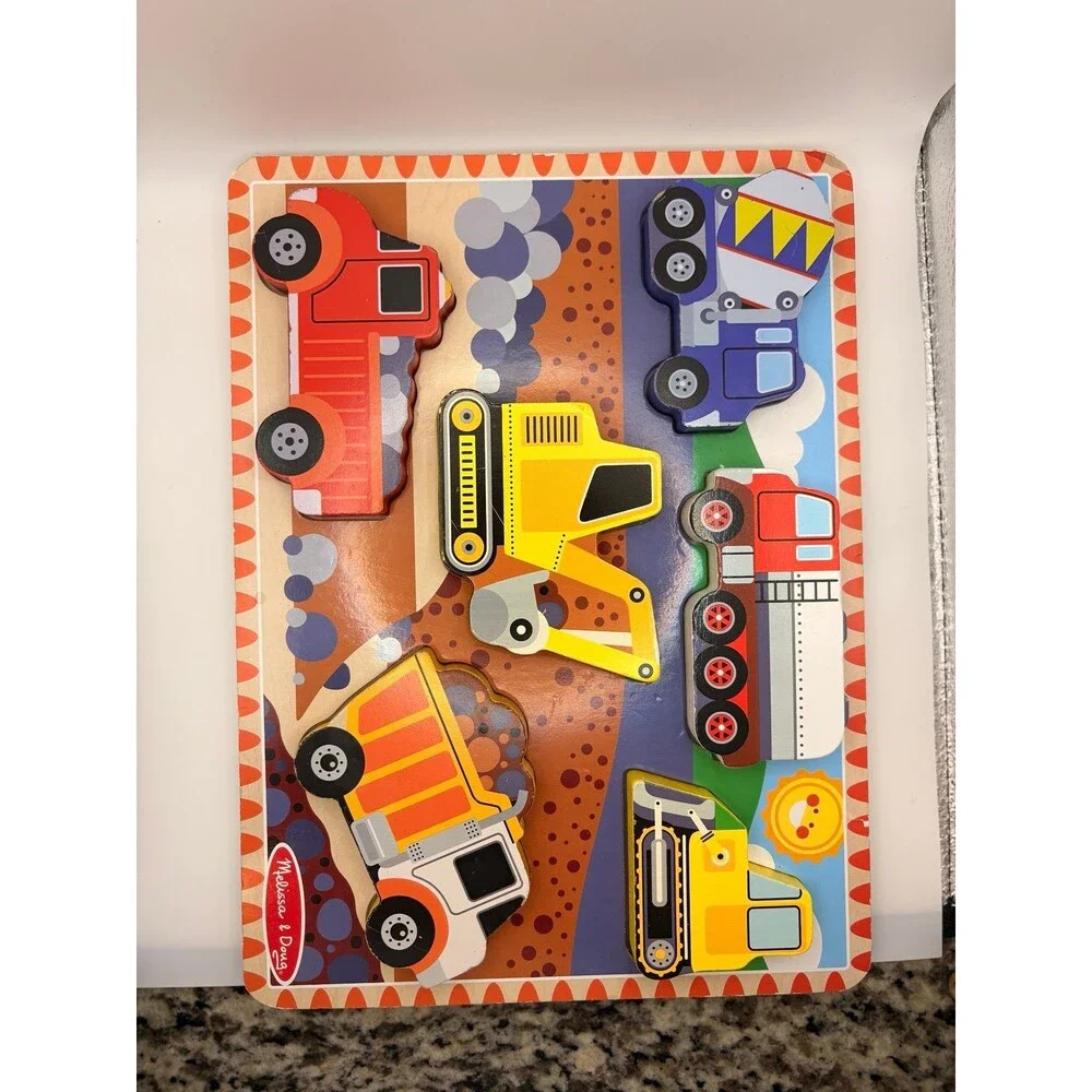 Melissa & Doug construction‎ vehicle puzzle